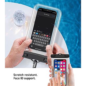 tech protect universal waterproof smartphone case up to 6 7inch black 1