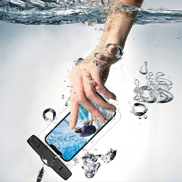 tech protect universal waterproof smartphone case up to 6 7inch black 3