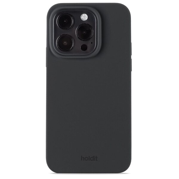 Θήκη σιλικόνης Holdit® για iPhone 15 Pro Black (Μαύρο)