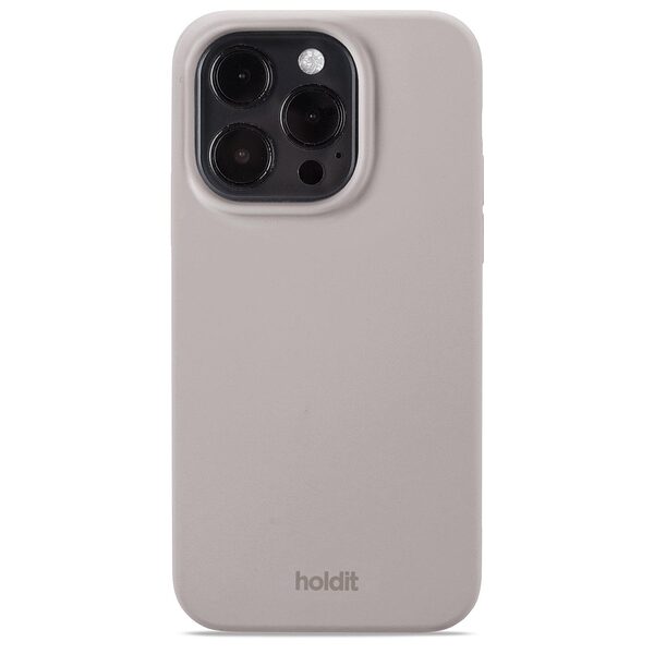 Θήκη σιλικόνης Holdit® για iPhone 15 Pro  Taupe (Μπεζ-γκρι )