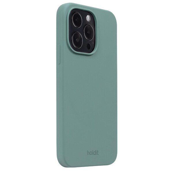 Θήκη σιλικόνης Holdit® για iPhone 15 Pro Moss green (Φυσικό πράσινο)