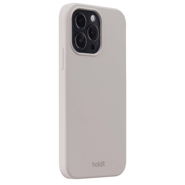 Θήκη σιλικόνης Holdit® για iPhone 15 Pro Max  Taupe (Μπεζ-γκρι )