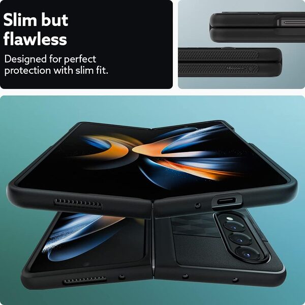 caseology parallax spigen silicone case samsung galaxy z fold5 5g camera protection matte black 2