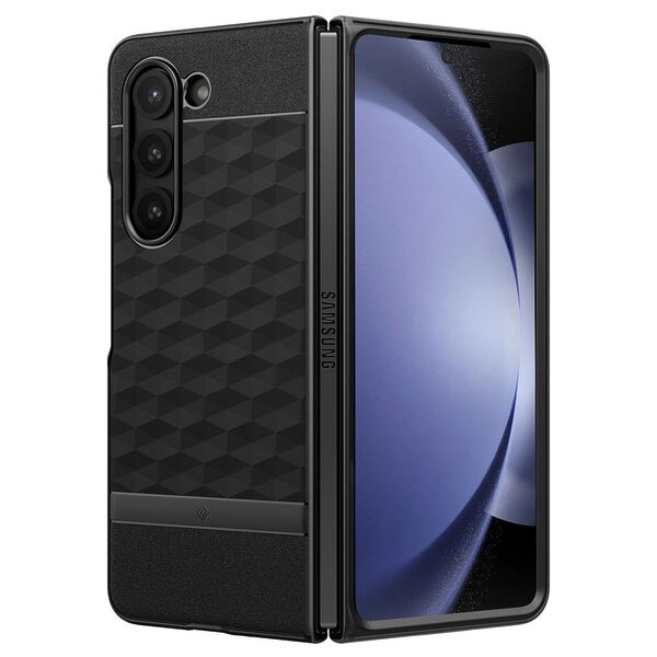 caseology parallax spigen silicone case samsung galaxy z fold5 5g camera protection matte black 7