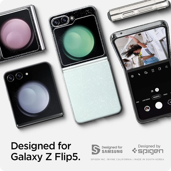 spigen airskin samsung galaxy z flip5 5g durable slim stylish camera protection glitter crystal 5