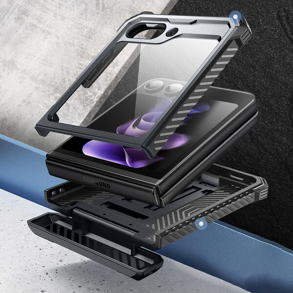 supcase armorbox full cover samsung galaxy z flip5 5g durable plastic military standard black 5