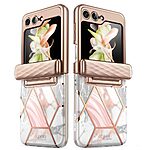 SUPCASE® Cosmo Θήκη για Samsung Galaxy Z Flip5 5G: Με Πλαίσιο Προστασίας Οθόνης, Λεπτή, Συνθετική και Αντοχή στις Πτώσεις Στρατιωτικού Προτύπου (MIL STD 810G 516.6) - Pink Marble - Image 8
