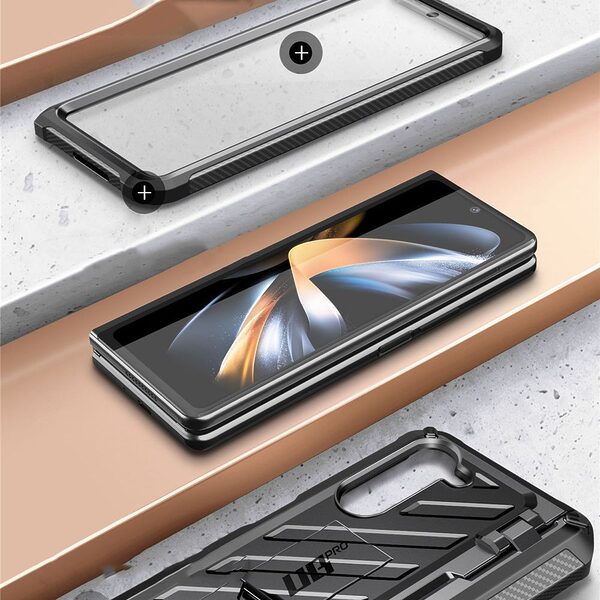supcase unicorn beetle 360 pro case samsung galaxy z fold5 5g screen protection black 3