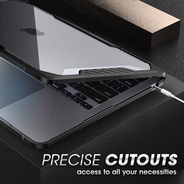 supcase unicorn beetle pro case macbook air 15 2023 ergonomic hybrid protection black 4