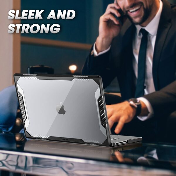 supcase unicorn beetle pro case macbook air 15 2023 ergonomic hybrid protection black 5