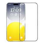 Baseus Sapphire Υψηλής Ποιότητας Προστατευτικό γυαλί Tempered Glass για iPhone 15 Pro Max Πλήρης Κάλυψη - Ενισχυμένες Άκρες & Εργαλείο Εγκατάστασης