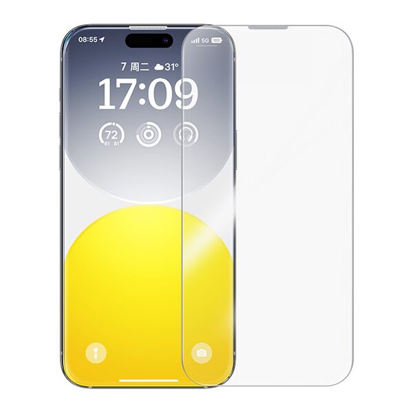 Baseus Diamond Υψηλής Ποιότητας Προστατευτικό γυαλί Tempered Glass για iPhone 15 Pro Max Πλήρης Κάλυψη - Ευκολία Εγκατάστασης & Ανθεκτικότητα