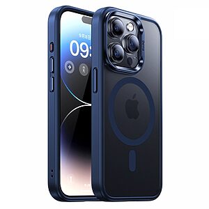 Θήκη iPhone 15 Pro BENKS Magnetic Matte Series συμβατό με Magsafe φορτιστή Πλάτη TPU μπλε
