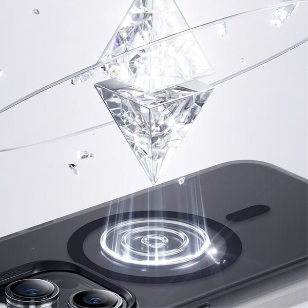 Θήκη iPhone 15 Pro Max BENKS Magnetic Series v3 Hybrid συμβατό με Magsafe φορτιστή Transparent Πλάτη TPU λευκό - Image 3