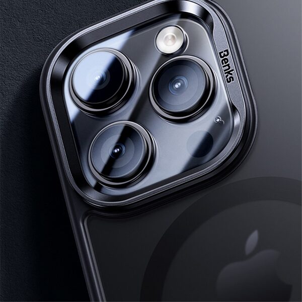 Θήκη iPhone 15 Pro Max BENKS Magnetic Matte Series συμβατό με Magsafe φορτιστή Πλάτη TPU μπλε - Image 4