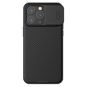 Θήκη iPhone 15 Pro Max NiLLkin Camshield Pro Series Πλάτη με προστασία για την κάμερα από σκλήρό Premium TPU μαύρο