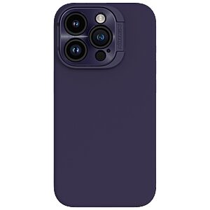Θήκη iPhone 15 Pro Max NiLLkin Lenswing Series με ειδικό στήριγμα στην κάμερα Silicone Sockproof συμβατό με Magsafe φορτιστή Πλάτη TPU μωβ