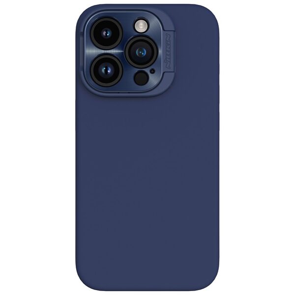 Θήκη iPhone 15 Pro NiLLkin Lenswing Series με ειδικό στήριγμα στην κάμερα Silicone Sockproof συμβατό με Magsafe φορτιστή Πλάτη TPU μπλε