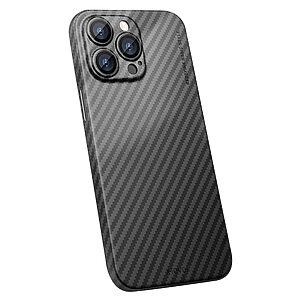 Θήκη iPhone 15 X-LEVEL Ultra Thin Carbon Fiber Premium Πλάτη TPU μαύρο