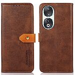 Θήκη Honor 90 KHAZNEH Leather Wallet Golden Clasp με βάση στήριξης