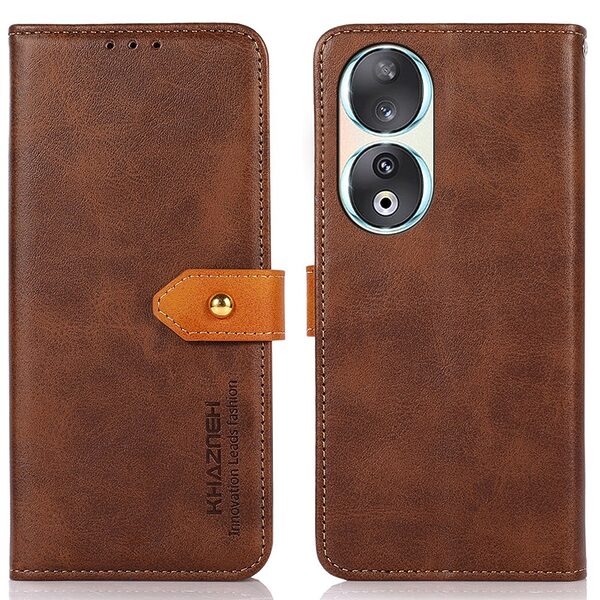 Θήκη Honor 90 KHAZNEH Leather Wallet Golden Clasp με βάση στήριξης