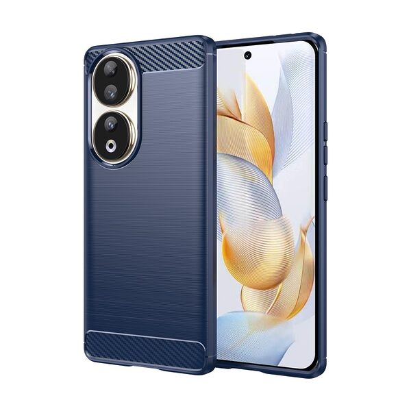 Θήκη Honor 90 Mad Mask Brushed TPU Carbon Πλάτη μπλε