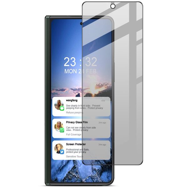 Αντιχαρακτικό γυαλί IMAK Anti Spy για Samsung Galaxy Z Fold5 5G πλήρους κάλυψης Full Coverage Tempered Glass 9H