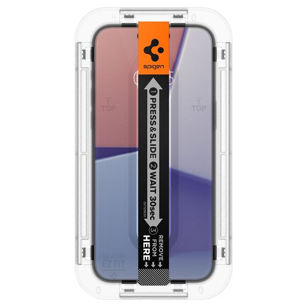 Spigen® Tempered EZ Fit GLAS.tR για iPhone 15 Plus Γυαλί Προστασίας οθόνης 9H με Εργαλείο Τοποθέτησης EZ Fit - Image 4