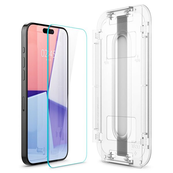 tempered glass spigen ez fit glastr iphone15 pro max tool 3