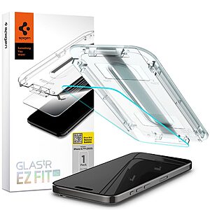Spigen® Tempered EZ Fit GLAS.tR για iPhone 15 Pro Max Γυαλί Προστασίας οθόνης 9H με Εργαλείο Τοποθέτησης EZ Fit