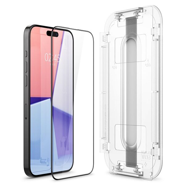 tempered glass spigen ez fit glastr iphone15 pro max tool black 3