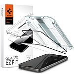 Spigen® Tempered EZ Fit GLAS.tR για iPhone 15 Pro Max Γυαλί Προστασίας οθόνης 9H [x2.Σετ] με Εργαλείο Τοποθέτησης EZ Fit - Black