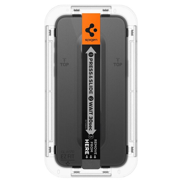 tempered glass spigen ez fit glastr iphone15 x2 tool black 4