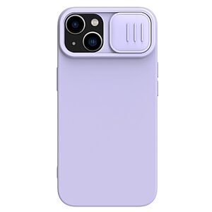 Θήκη iPhone 15 NiLLkin Camshield Series Πλάτη συμβατή με MagSafe φορτιστή και προστασία για την κάμερα από σκλήρό Premium TPU μωβ