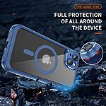 Θήκη iPhone 15 Plus Mad Mask Magnetic Matte Hybrid συμβατό με MagSafe φορτιστή Transparent Πλάτη TPU μπλε - Image 2