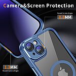 Θήκη iPhone 15 Plus Mad Mask Magnetic Matte Hybrid συμβατό με MagSafe φορτιστή Transparent Πλάτη TPU μπλε - Image 4