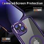Θήκη iPhone 15 Plus Mad Mask Magnetic Matte Hybrid συμβατό με MagSafe φορτιστή Transparent Πλάτη TPU μωβ σκούρο - Image 4
