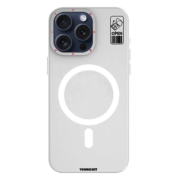 Θήκη iPhone 15 Pro Max YOUNGKIT Magnetic Series Matte Hybrid συμβατό με MagSafe φορτιστή Transparent Πλάτη TPU