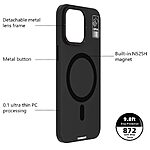Θήκη iPhone 15 Pro YOUNGKIT Magnetic Series Matte Hybrid συμβατό με MagSafe φορτιστή Transparent Πλάτη TPU μαύρο - Image 3