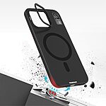 Θήκη iPhone 15 Pro YOUNGKIT Magnetic Series Matte Hybrid συμβατό με MagSafe φορτιστή Transparent Πλάτη TPU μαύρο - Image 4