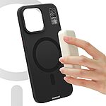 Θήκη iPhone 15 Pro YOUNGKIT Magnetic Series Matte Hybrid συμβατό με MagSafe φορτιστή Transparent Πλάτη TPU μαύρο - Image 5