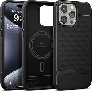 Caseology Parallax by Spigen® Θήκη Σιλικόνης για iPhone 15 Pro: Προστασία Κάμερας με Πιστοποίηση Αντοχής MIL-STD 810G-516.6 - Matte Black