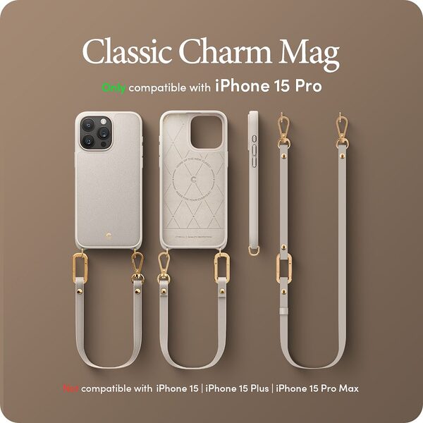 thiki spigen cyrill classic charm iphone 15 pro cream 8