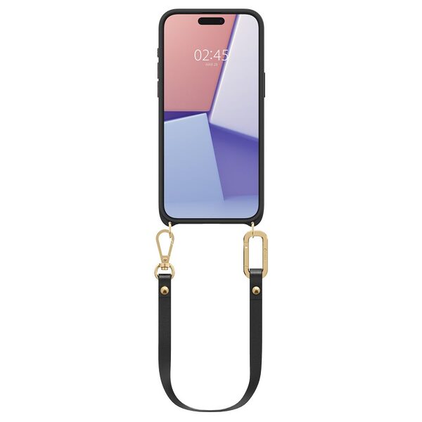 Spigen® Cyrill Classic Charm για iPhone 15 Pro Max: Κομψή Θήκη με Λουράκι, Μείγμα Σιλικόνης για Υψηλή Προστασία και Αισθητική – Black - Image 3