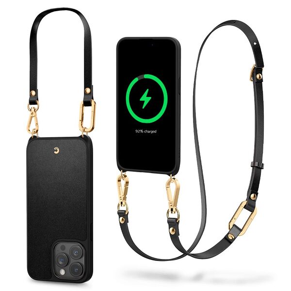 Spigen® Cyrill Classic Charm για iPhone 15 Pro Max: Κομψή Θήκη με Λουράκι, Μείγμα Σιλικόνης για Υψηλή Προστασία και Αισθητική – Black - Image 8