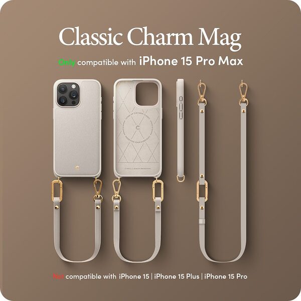 thiki spigen cyrill classic charm iphone 15 pro max cream 8