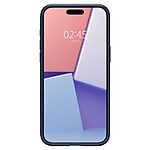 Spigen® Liquid Air για iPhone 15 Pro: Λεπτή Θήκη Σιλικόνης με αντικραδασμικές γωνίες, και Ανθεκτικό Premium TPU – Navy Blue - Image 3