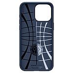 Spigen® Liquid Air για iPhone 15 Pro: Λεπτή Θήκη Σιλικόνης με αντικραδασμικές γωνίες, και Ανθεκτικό Premium TPU – Navy Blue - Image 4