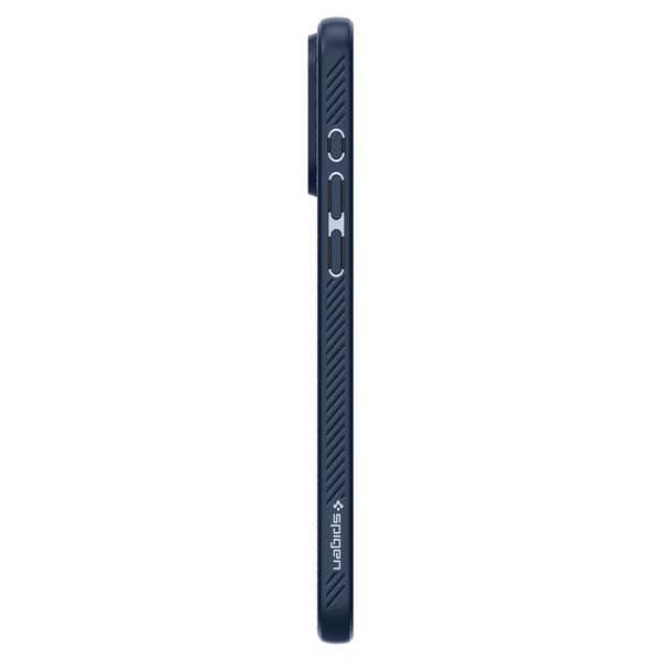 Spigen® Liquid Air για iPhone 15 Pro: Λεπτή Θήκη Σιλικόνης με αντικραδασμικές γωνίες, και Ανθεκτικό Premium TPU – Navy Blue - Image 5