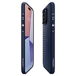 Spigen® Liquid Air για iPhone 15 Pro: Λεπτή Θήκη Σιλικόνης με αντικραδασμικές γωνίες, και Ανθεκτικό Premium TPU – Navy Blue - Image 7